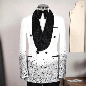 ชุดทักซิโด้สำหรับงานแต่งงานผู้ชายพร้อมกางเกงสีดำ - Product Image 3