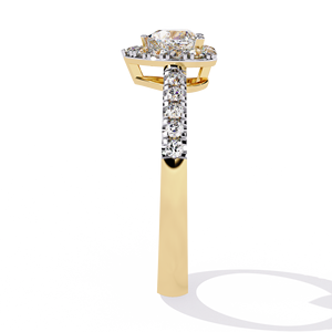 Anillo de Compromiso Clásico con Halo de Diamantes Cultivados en Laboratorio Aries Jewel de 0.50 Ct, Corte Corazón, Oro Sólido de 14K, para Aniversario o Boda - Product Image 2