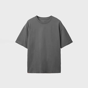 เสื้อยืดฮิปฮอปคอกลมผ้าฝ้าย 100% คุณภาพสูงสำหรับผู้ชาย ไซส์ใหญ่พิเศษ สั่งทำได้ แขนสั้น สีพื้น ทรงโอเวอร์ไซส์ - Product Image 3