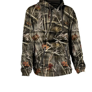 เสื้อฮู้ดกันลมผ้าฟลีซลายพรางสำหรับฤดูหนาวแบบยูนิเซ็กซ์สั่งทำขายส่งจากโรงงาน เสื้อสเวตเชิ้ตสตรีทแวร์สำหรับวิ่งออกกำลังกาย - Product Image 5