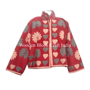 Chaqueta Bordada con Corte Cruzado, Hecha a Mano, Transpirable, Estilo Étnico Vintage, Chaqueta de Algodón para Invierno, Ideal para Festivales - Product Image 2