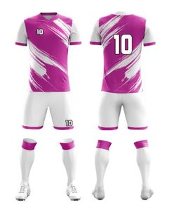Tenue de football pas chère, kit de football personnalisé, maillot d'équipe imprimé, manches courtes, uni, été, avec tissu doux, confortable et à séchage rapide - Product Image 3