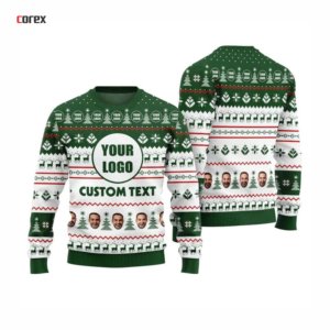 Suéter Navideño Personalizado para Hombre Corex, Transpirable, 100% Algodón, Cuello Redondo, con Logotipo Personalizado - Product Image 4
