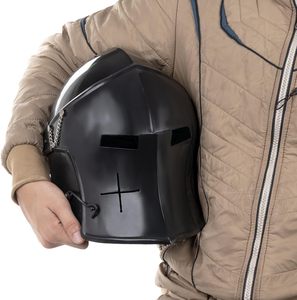 Casco Medieval de Cruzado, Barbuta, Caballero Templario, para Adultos, Disfraz de Halloween - Product Image 5