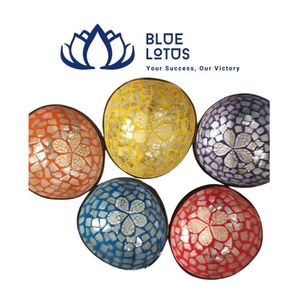 Cuenco de Coco con Mosaico de Perlas Hecho a Mano en Vietnam, de Calidad Premium, Diseño Clásico, Apto para Lavavajillas, para Decoración del Hogar - Product Image 1