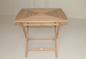 Square <b>Folding</b> <b>Table</b> Teak Wood Well Sanded Outdoor 4 Seat Capacity - Product Image 2