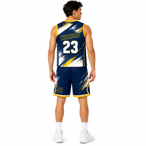 Uniformes de Baloncesto Personalizados con Tela Premium, Conjunto de Camiseta sin Mangas y Pantalones Cortos de Baloncesto, Fabricante - Product Image 4