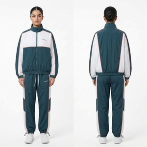 Women's Camo Print Windbreaker Tracksuit - <b>Track</b> <b>Jacket</b> & Pants Set for Gym, China Factory Supplier - Product Image 1