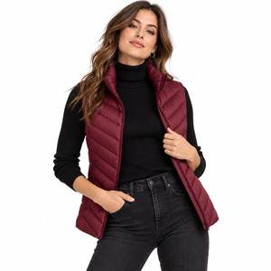 <b>Women's</b> Ultra Light <b>Down</b> Alternative Puffer <b>Vest</b> Water Resistant Warm Layered Clothing Bulk Wholesale Supply premium quality - Product Image 3