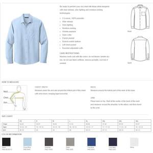 Chemises de travail personnalisées W401 avec broderie personnalisée, logo personnalisé, textes, vêtements de travail - Product Image 6