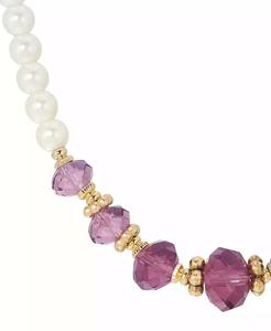 Collana di Perle Finte Coltivate e Perline di Vetro Viola |   2028 - Product Image 2