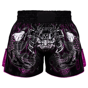 Shorts de sport en satin à séchage rapide pour homme, imprimé dragon rouge et noir, taille élastique, style streetwear - Product Image 4