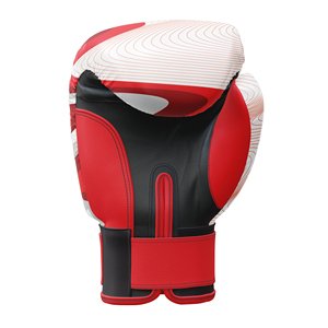 Gants d'entraînement à motif vague rouge et blanc, légers, durables, en matériau synthétique, avec une coupe confortable pour la salle de sport, les entraînements et la pratique - Product Image 2