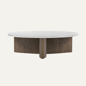 Modern Marble <b>Top</b> Solid Teak <b>Wood</b> Coffee <b>Table</b> Luxury Living Room Furniture - Product Image 2