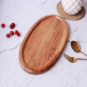 Plateau décoratif et plateau en bois d'acacia durable de qualité supérieure robuste pour la cuisine et la salle à manger servant des collations bonbons Desserts et aliments - Product Image 6
