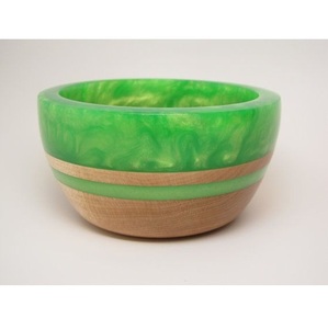Natural finish epoxy resin and <b>wood</b> <b>bowl</b> ideal for decorative serving kitchen use and modern home decor - Product Image 1