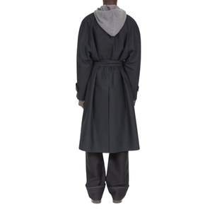 Nuevo Abrigo Largo para Hombre, Estilo Gabardina, Otoño Invierno, Color Sólido, Resistente al Frío, Cuello Alto Estampado, Casual, 100% Algodón - Product Image 2