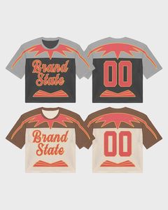 Brand State Mesh Jersey Tracksuit <b>Set</b> | Oversized Graphic Hoodie & <b>Jogger</b> Pants | Sports Style Streetwear <b>Matching</b> <b>Set</b> OEM Label - Product Image 1