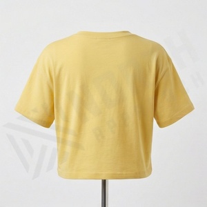 Camiseta Corta Personalizada de Talla Grande para Mujer, Ajustada, de Algodón, Diseño de Moda, Ropa Urbana - Product Image 2