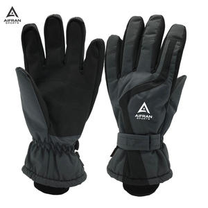 Gants de ski noirs AIFRAN pour hommes, imperméables, thermiques, avec isolation 3M Thinsulate, épais, coupe-vent, pour snowboard, compatibles écran tactile, vente en gros - Product Image 1