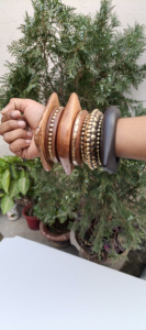 Brazalete de Madera Natural Hecho a Mano para Mujer, Joyería de Madera de Estilo Vintage Ecológica, Proveedor Mayorista - Product Image 3