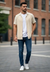 Camisa Casual de Algodón para Hombre, Estampada a Mano, Tradicional, de Verano |   Exportación al por Mayor de Productos Ecológicos Transpirables - Product Image 6