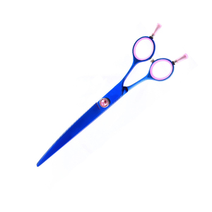 Ciseaux de toilettage pour animaux de compagnie très demandés, couleur bleu titane, lames courbées affûtées, outils de coupe de poils pour animaux de compagnie pour droitiers, ciseaux pour animaux de compagnie - Product Image 6