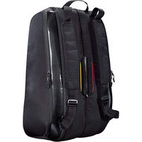 Sac de sport professionnel imperméable en nylon noir 50-70L, triple compartiment, bretelles rembourrées