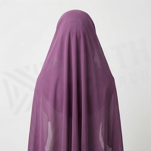 Hiyab de Chifón de Color Sólido para Mujer, Transpirable, para Uso Diario, Pañuelo Étnico de Oriente Medio - Product Image 2