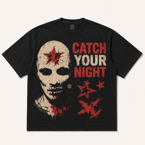 Camiseta Casual Oversize con Estampado Frontal de Graffiti y Eslogan, 100% Algodón, Estilo Streetwear Desgastado, de Gran Gramaje, Unisex para Hombre y Mujer - Product Image 5