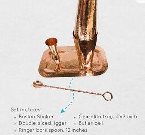 Juego de Bar Moscow Mule de Cobre Hecho a Mano con Coctelera - Product Image 3