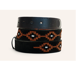 Ceinture Polo en Cuir de Vache Indien Bleu Marine de Haute Qualité avec Boucle Bande Rouge Bleu Glacé, Matériaux Authentiques en Alliage de Qualité Supérieure - Product Image 5