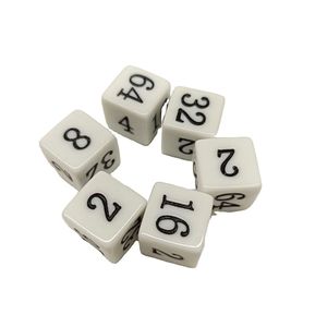 Cubo de Duplicación de Backgammon de 6 Caras Personalizado al por Mayor, Cubo de Duplicación de Resina Blanca de Alta Calidad para Juegos de Mesa - Product Image 1