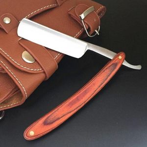 Navaja de Barbero Estilo Antiguo con Mango de Madera y Hoja de Acero Inoxidable, Compatible con Remy, Herramienta Profesional de Alta Calidad para el Cuidado Personal - Product Image 3