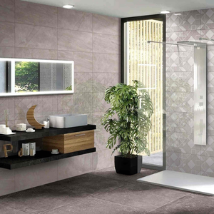 Azulejo de pared cerámico blanco brillante minimalista de 300x600, ideal para interiores de oficinas corporativas profesionales y edificios comerciales. - Product Image 3