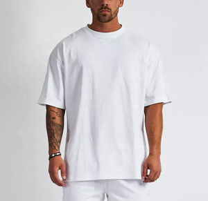 T-shirt en coton 100 % de haute qualité pour hommes, coupe ajustée, manches courtes, motif uni tricoté, séchage rapide, personnalisable avec logo – Vente en gros - Product Image 6