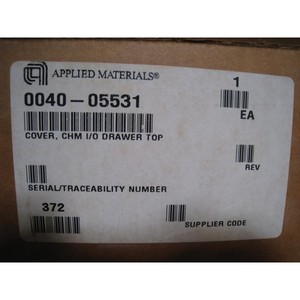 ฝาครอบ AMAT 0040-05531, ชั้นวางอุปกรณ์ Chm I/O - อุปกรณ์และอะไหล่เซมิคอนดักเตอร์ระดับโลกที่เชื่อถือได้ - Product Image 1