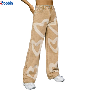 Jeans de Tallas Grandes para Mujer, OEM, Elásticos, de Mezclilla, Algodón, Corte Regular, Estilo Cargo, Pierna Recta, Transpirables, de Secado Rápido, Venta al Por Mayor, Moda - Product Image 2