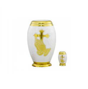 ชุดโกศบรรจุอัฐิสีฟ้าอ่อน อลูมิเนียม ลายปลาโลมาสีทอง เป็นมิตรกับสิ่งแวดล้อม ทนทาน สำหรับวางบนโต๊ะ ใช้สำหรับบรรจุอัฐิในพิธีศพ - Product Image 5