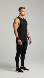 Sangles de poignet pour la musculation avec logo personnalisé, rembourrées en néoprène, robustes, antidérapantes, avec fermeture éclair, protection professionnelle pour hommes - Product Image 4