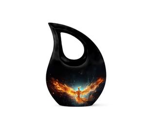 Urna Funeraria de Metal Negro en Forma de Lágrima Pequeña para Cenizas de Adultos, Hombres y Mujeres, Venta al por Mayor - Product Image 2