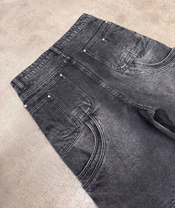 Shorts en jean élégants pour hommes et femmes, 100 % coton, taille haute, délavés à l'acide, tenue décontractée d'été, style streetwear tendance - Product Image 5