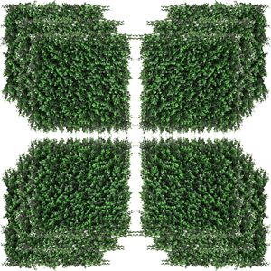 12 Pannelli di Bosso Artificiale Certificati UV 50x50 cm, Recinzione per la Privacy Effetto Erba, Schermo Decorativo per Sfondo Verde - Product Image 1