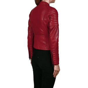 Chaqueta de cuero genuino vintage de diseño a la moda para mujer, de alta demanda, con mangas largas. - Product Image 5