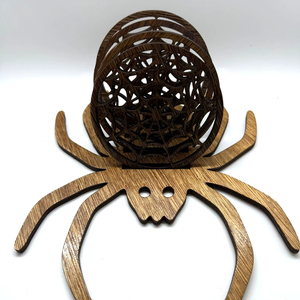 Modern Spider And Web Design Coaster <b>Stand</b> With Coaster Set Suitable For Spooky Table Decor And <b>Drink</b> Protection From India - Product Image 1