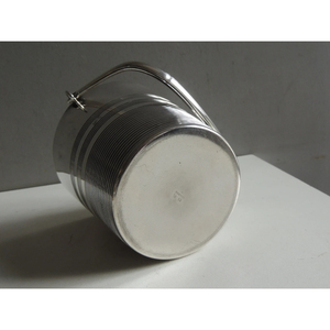 Round Simple Design Silver Color <b>Ice</b> Bucket With Handles Vintage Style Handmade Beverage <b>Cooler</b> Rust Resistant Bar Accessories - Product Image 2