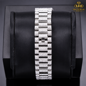 Reloj de Lujo con Diamantes, Caja Cuadrada de Acero Inoxidable, Movimiento de Cuarzo, Resistente al Agua 10 Bar, Números Romanos Analógicos, 41 mm, Zafiro - Product Image 2