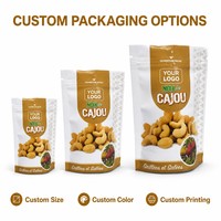 Sachets refermables numériques personnalisés pour noix de cajou, noix mélangées et autres aliments enrobés, avec impression sur mesure