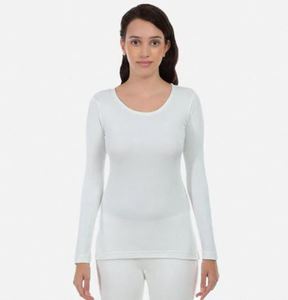 Camiseta térmica cómoda para mujer, ropa interior térmica informal y cálida para mujer, capa base térmica de algodón premium para mujer - Product Image 1