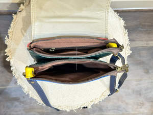 Nuevo diseñador de cuero genuino para mujer, bolso multicolor, superventas, monedero reciclado, bolso de hombro único y elegante para mujer - Product Image 6